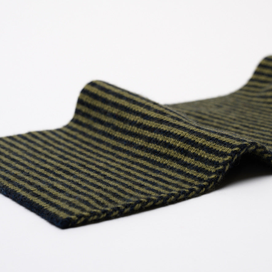Olive Green & Black Limited Edition Cashmere Scarf