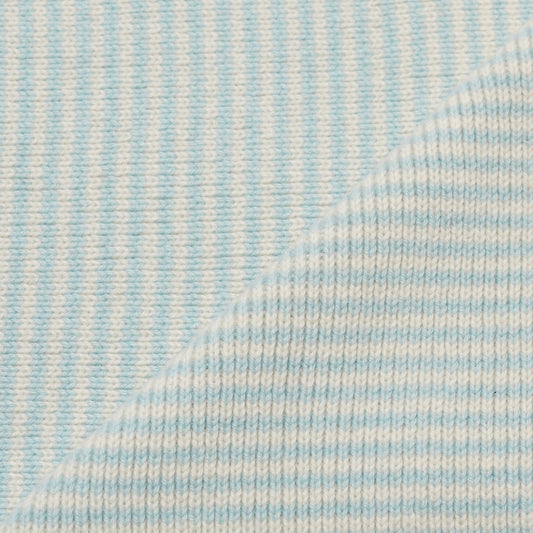 Soft Blue & Cream Limited Edition Cashmere Scarf