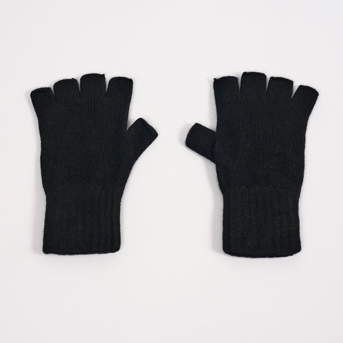 Unisex Black Fingerless Gloves