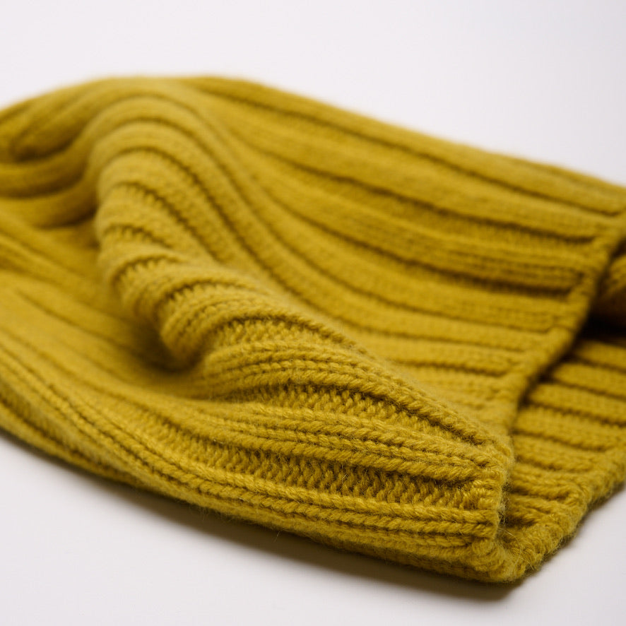 Mustard Chunky Knit Beanie