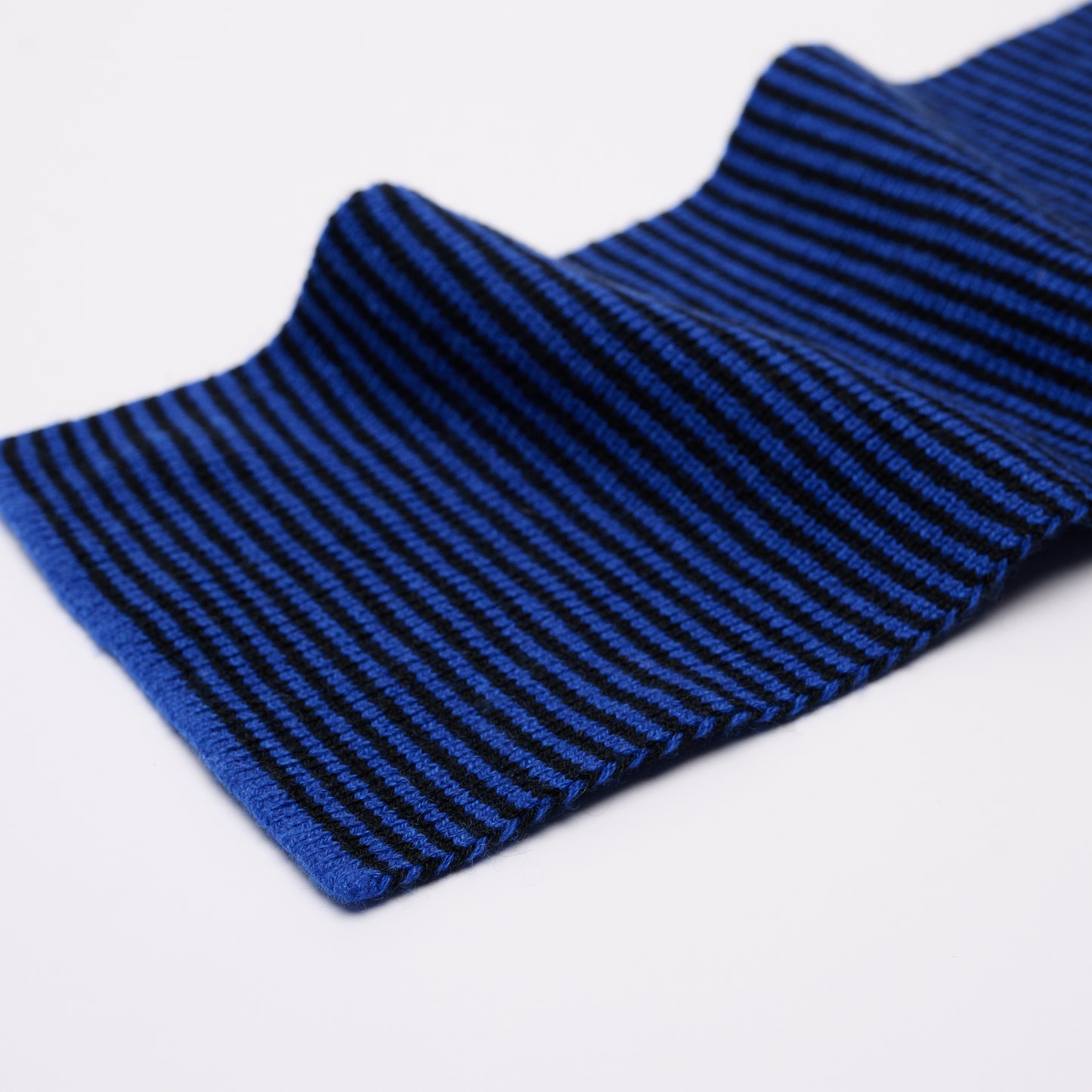 Bright Blue & Black - Cashmere Scarf
