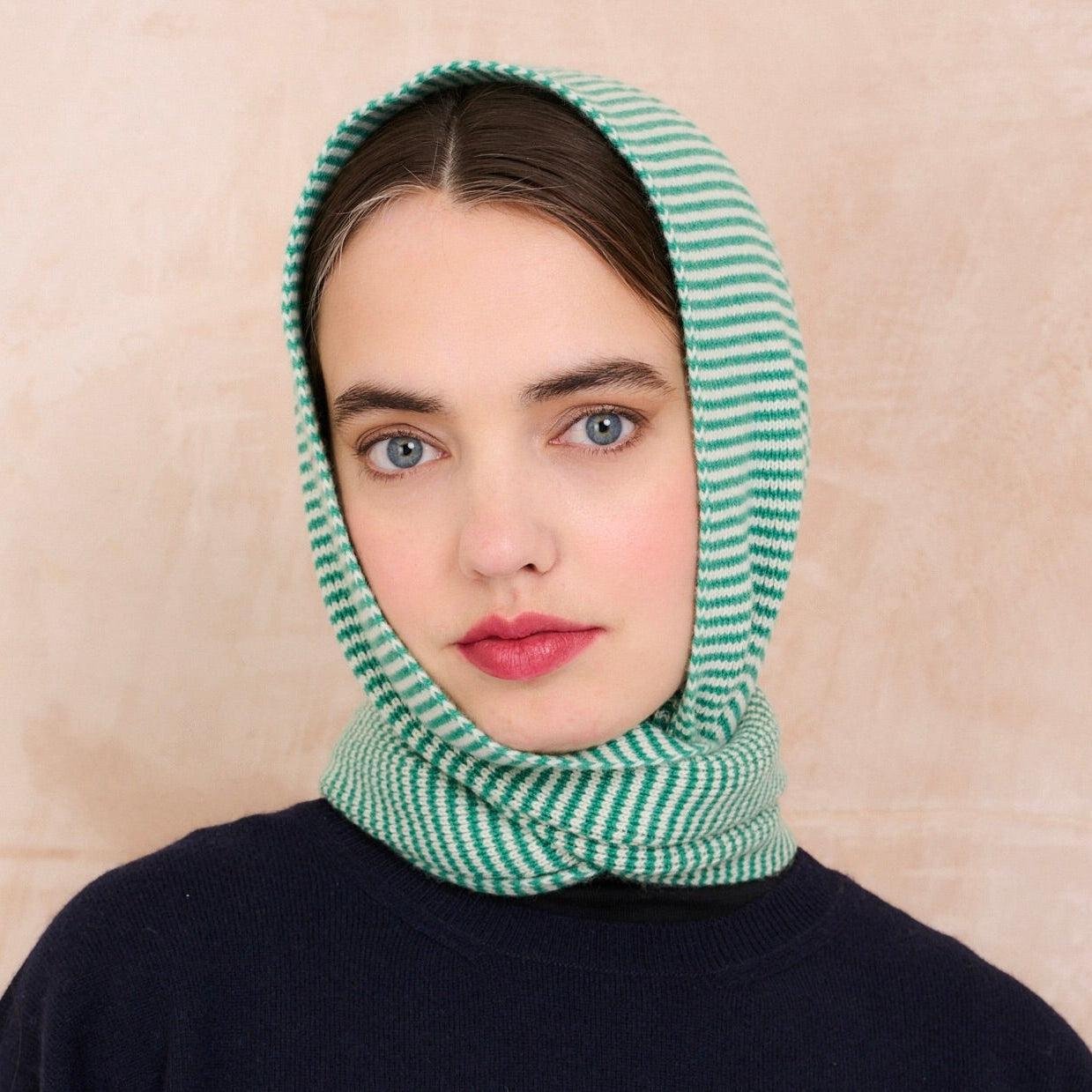 Jade Green & Cream - Cashmere Scarf