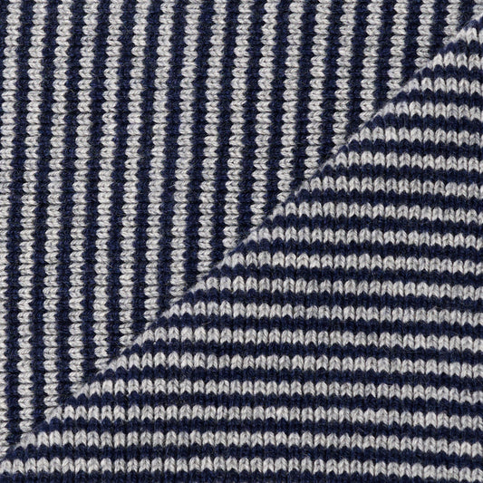 Navy Blue & Grey - Cashmere Scarf