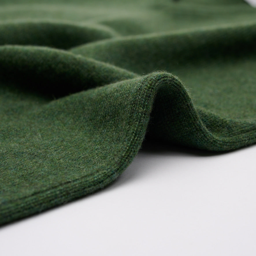 Luxury Classic 4 Ply V Neck Jumper - Serpentine Green