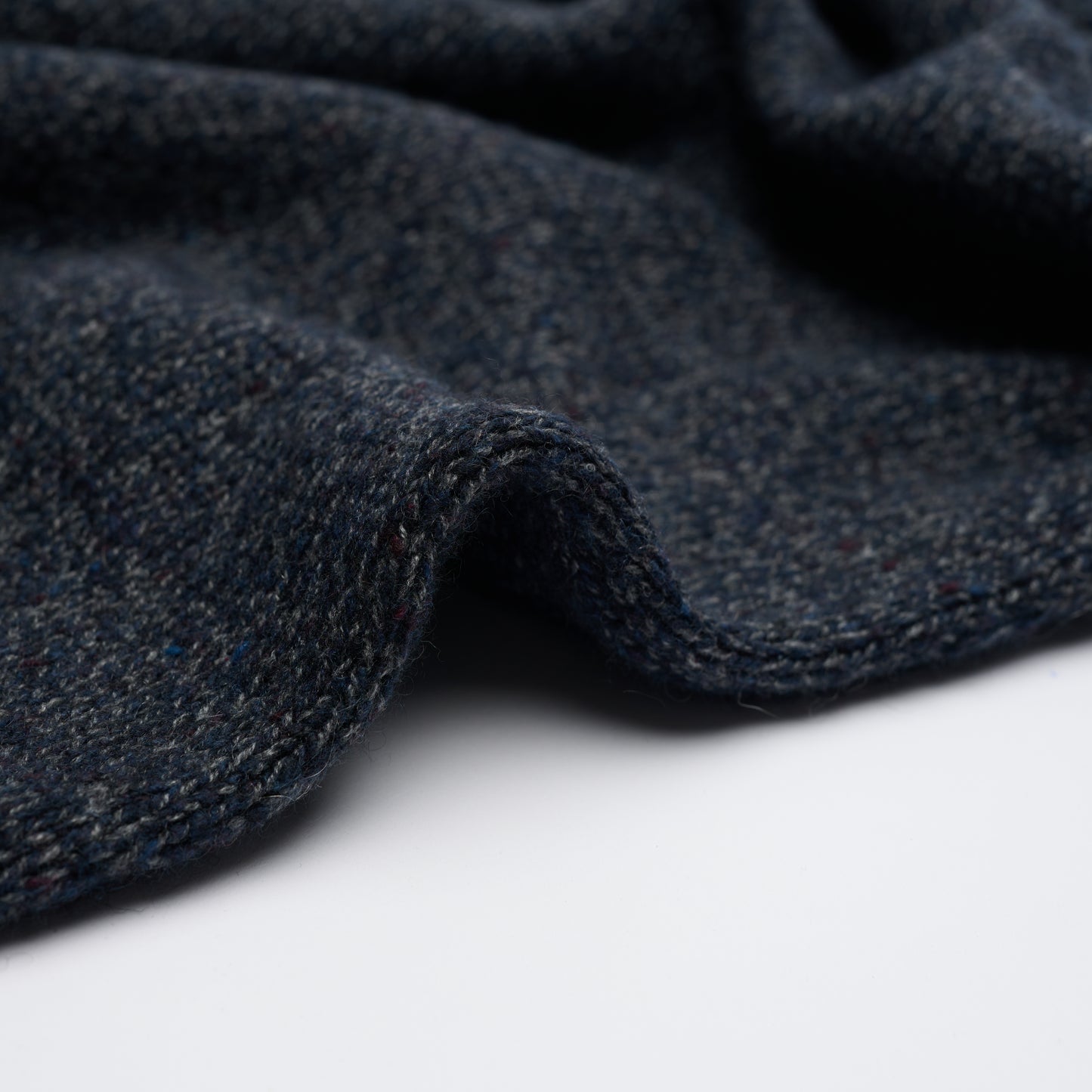 Donegal 4 ply Cashmere Crew Neck Jumper  - Dark Navy Marl