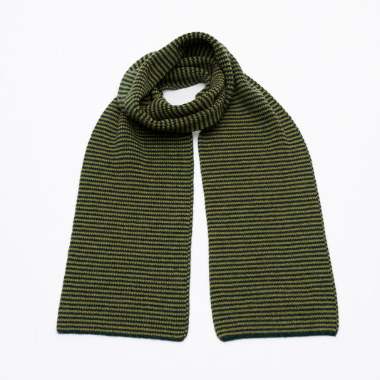 Olive Green & Dark Green Marl Limited Edition Cashmere Scarf