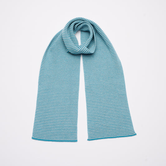 Titanic - Ocean Blue & Light Grey Cashmere Scarf