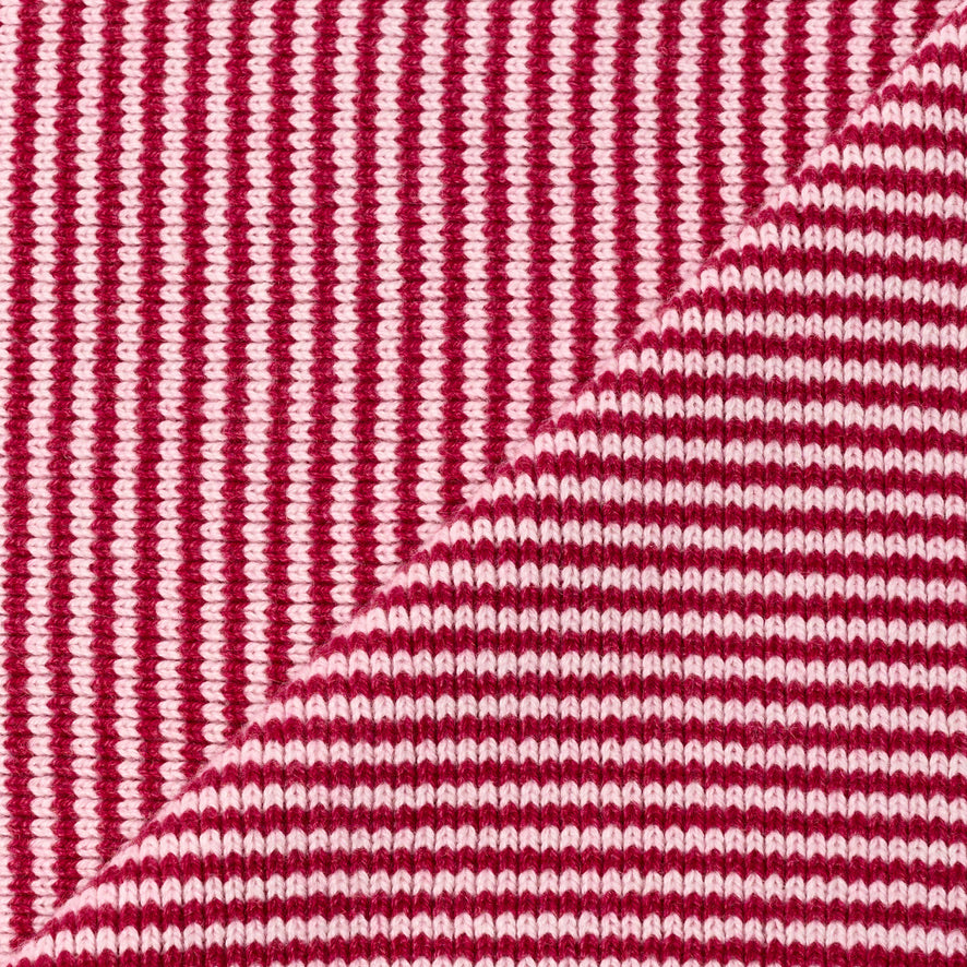 Red & Soft Petal Pink - Cashmere Scarf