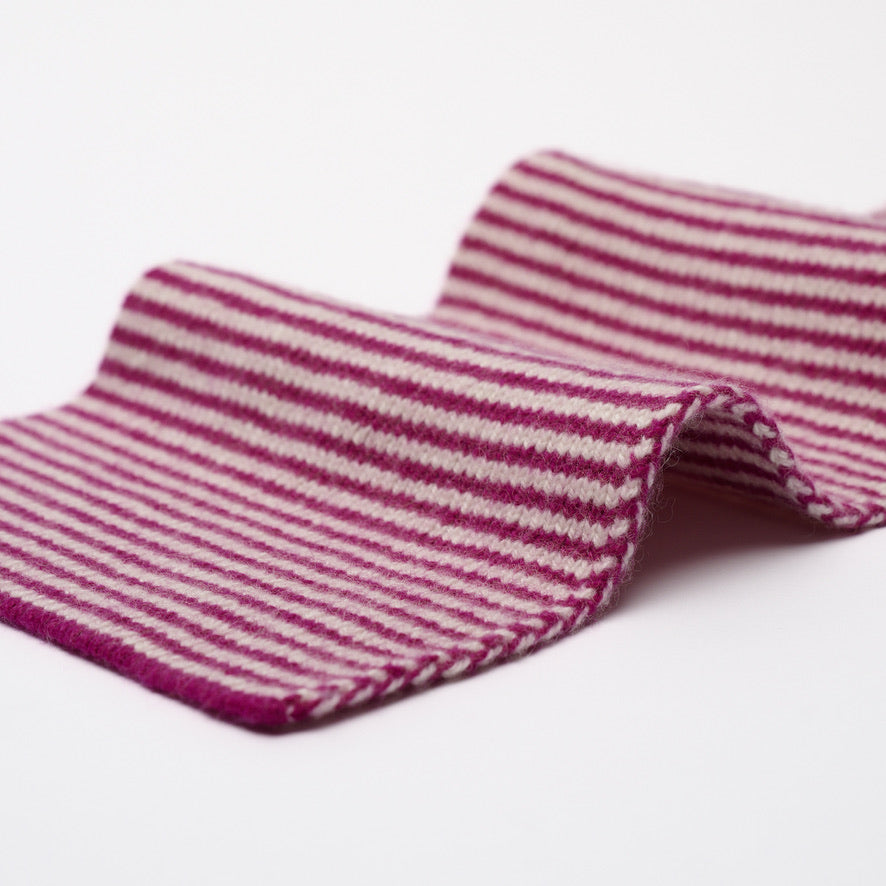 Magenta & White Limited Edition Cashmere Scarf