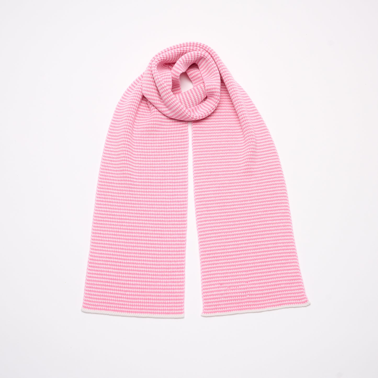 Chiffon Pink & White - Cashmere Scarf