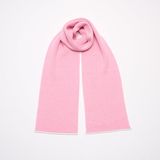 Chiffon Pink & White - Cashmere Scarf