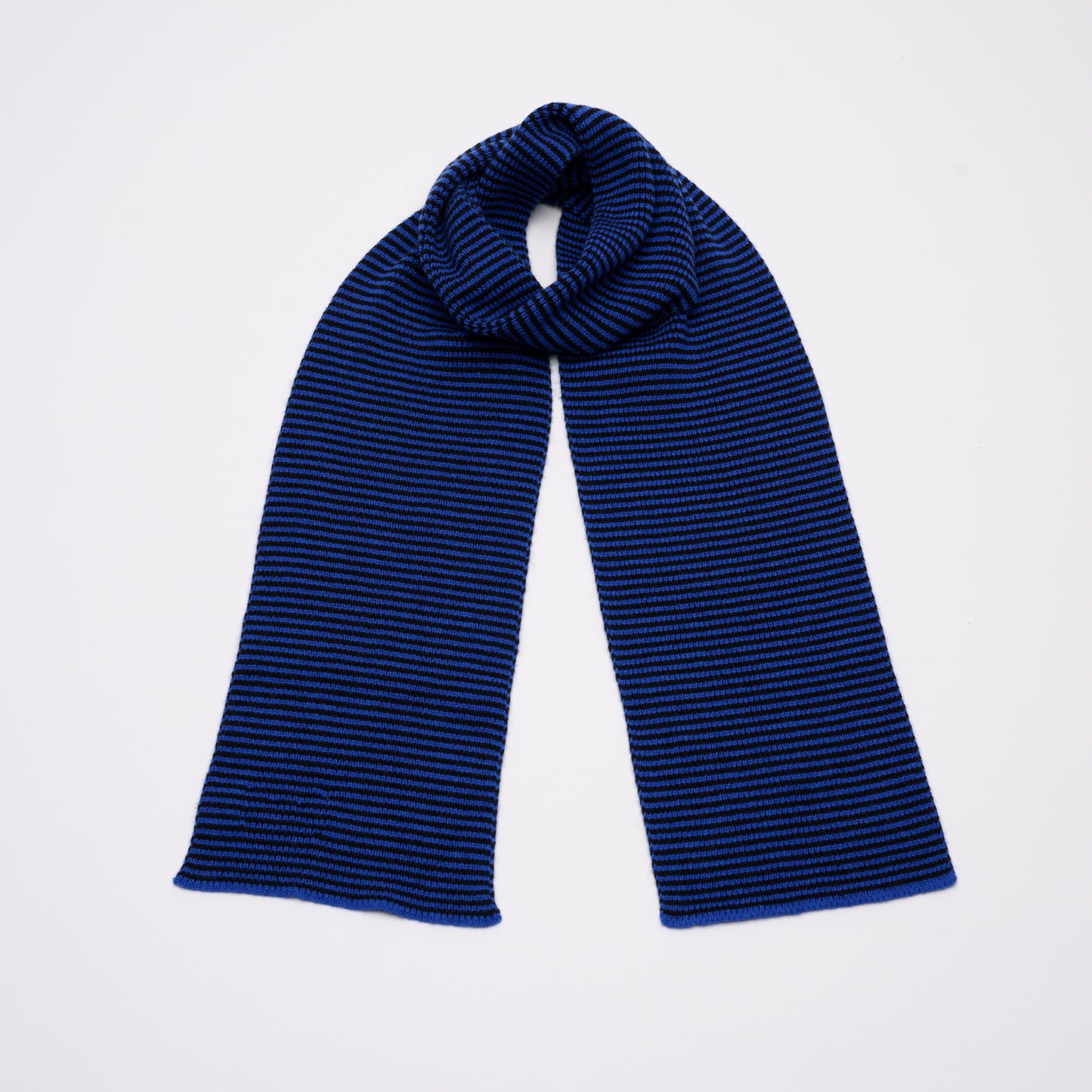 Bright Blue & Black - Cashmere Scarf