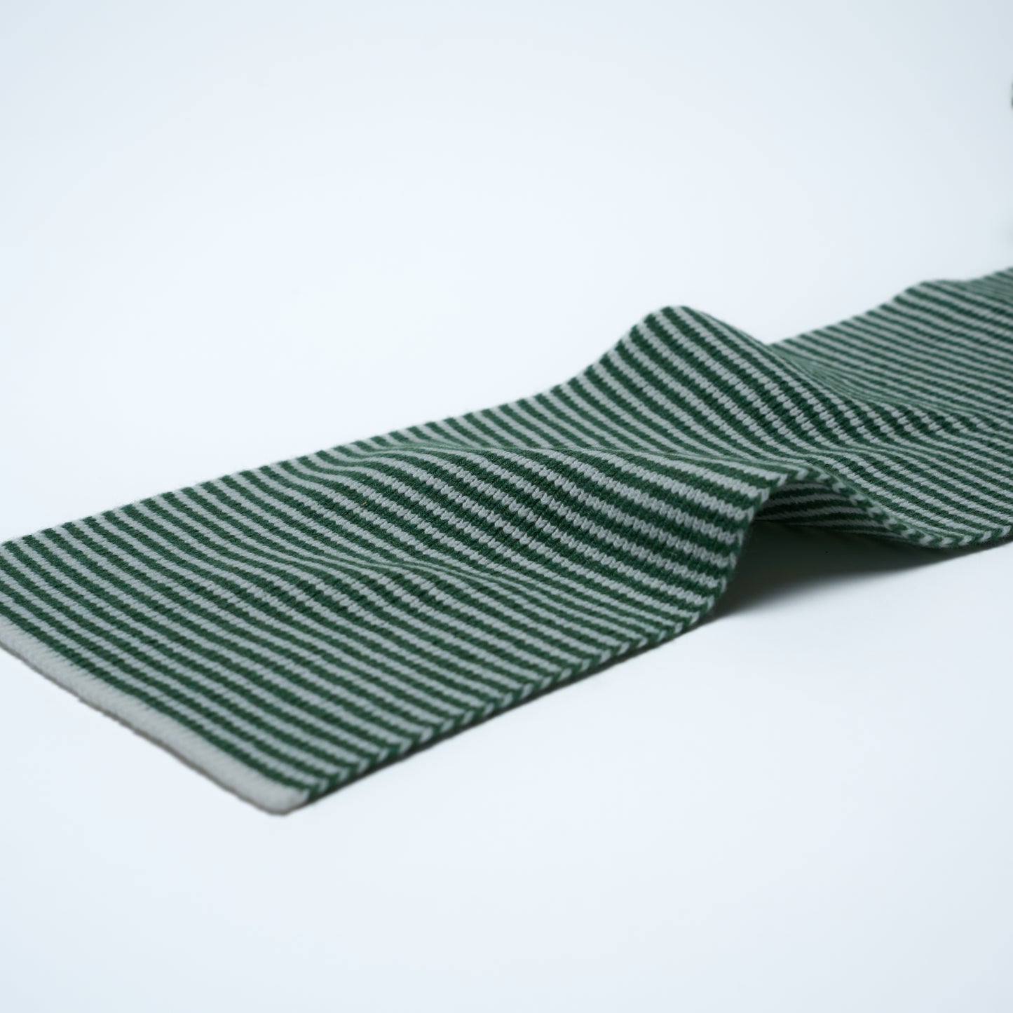 Fern Green & White - Cashmere Scarf