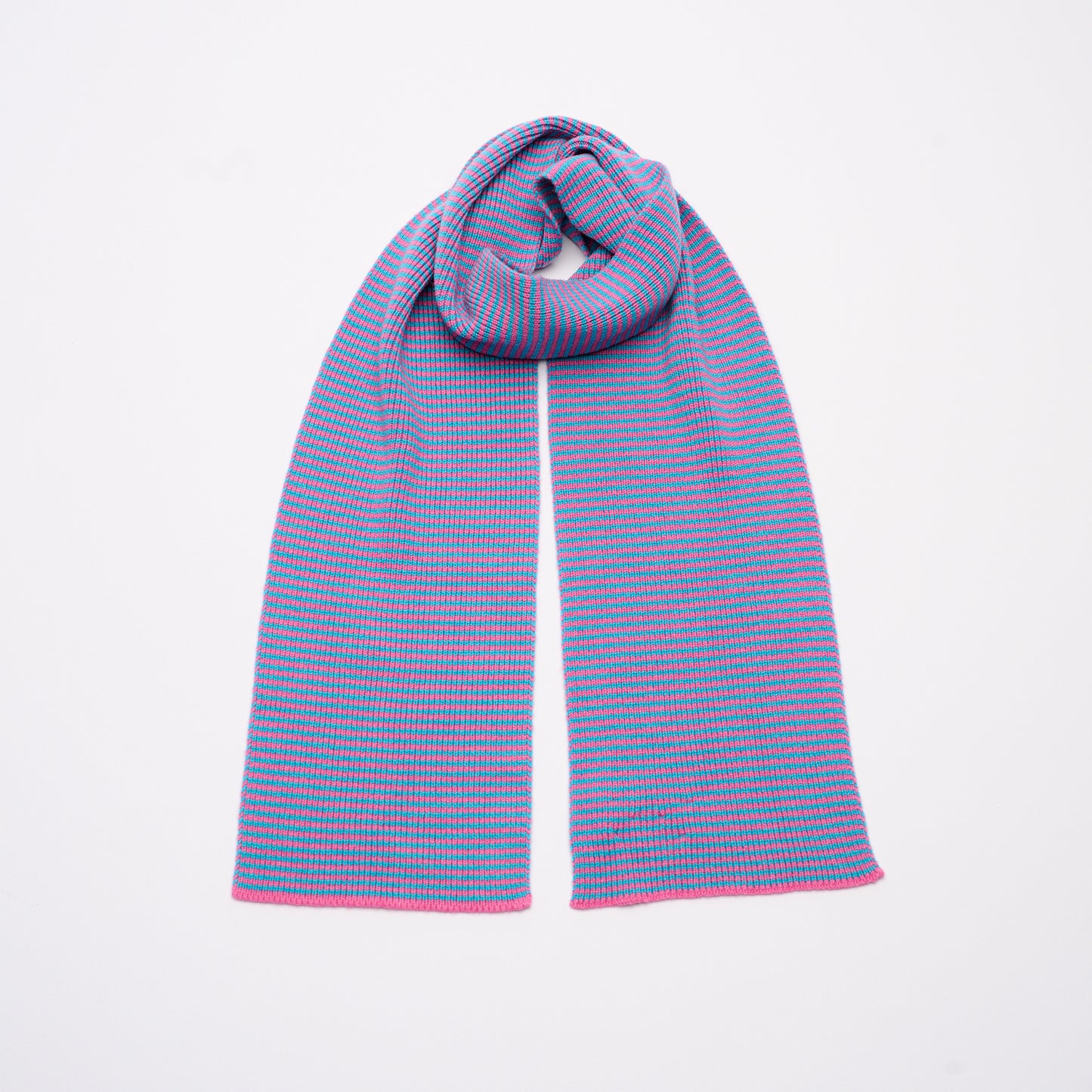 Candy Pink & Sea - Cashmere Scarf