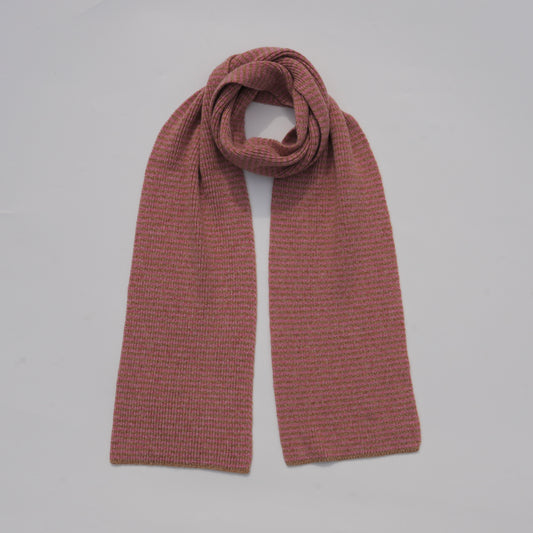 Strawberry Cream & Camel Marl Limited Edition Cashmere Scarf