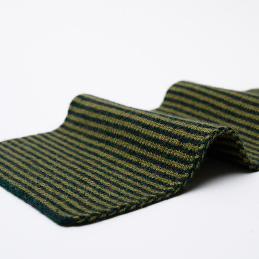 Olive Green & Dark Green Marl Limited Edition Cashmere Scarf