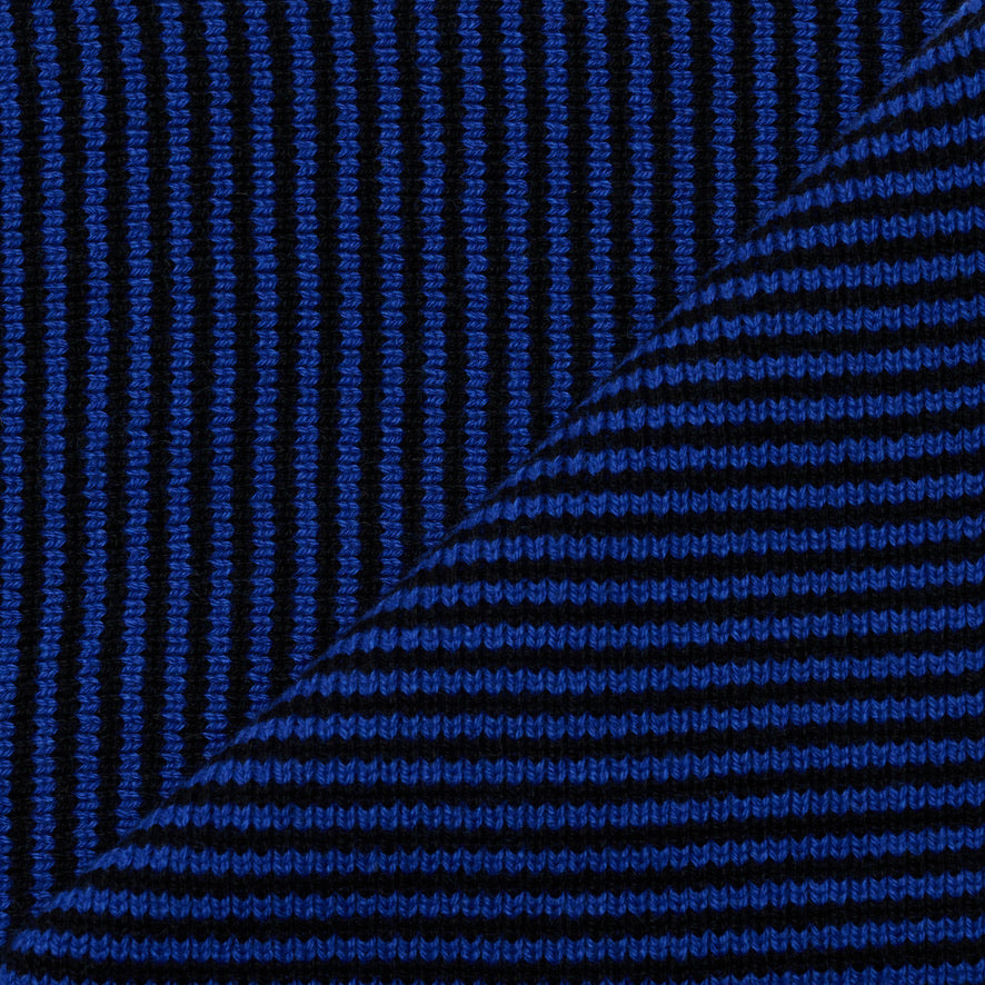 Bright Blue & Black - Cashmere Scarf