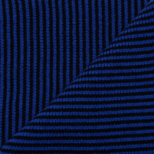 Bright Blue & Black - Cashmere Scarf