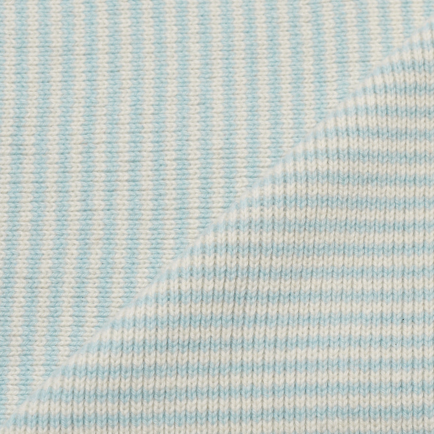 Soft Blue & Cream Limited Edition Cashmere Scarf
