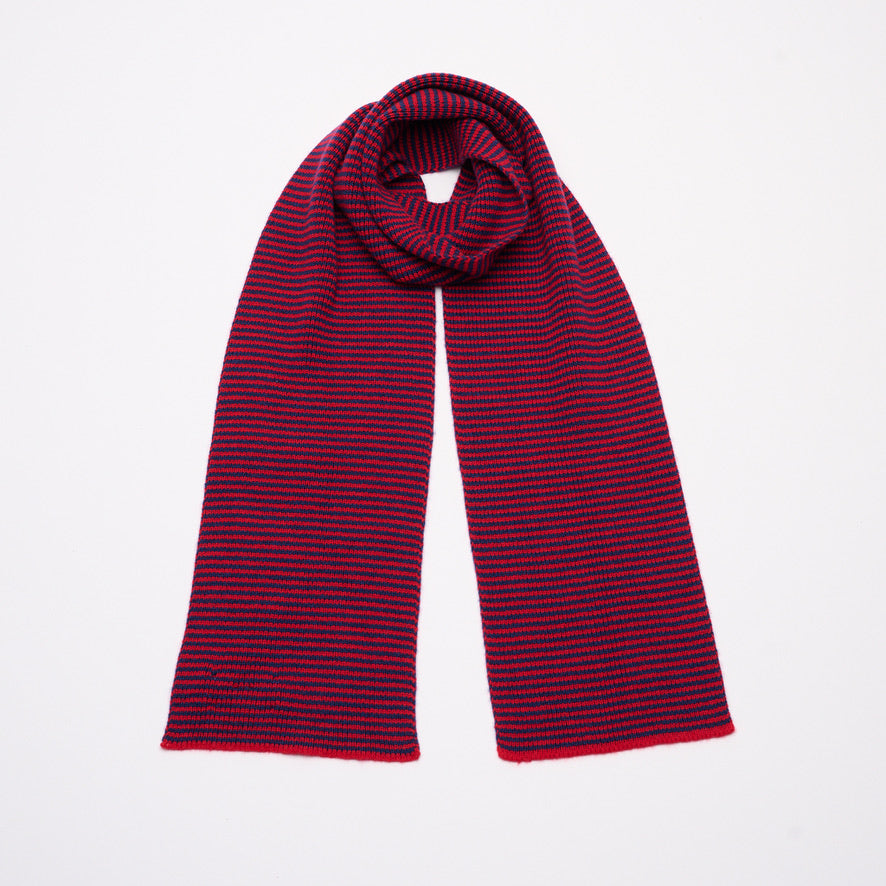 Red & Navy - Cashmere Scarf