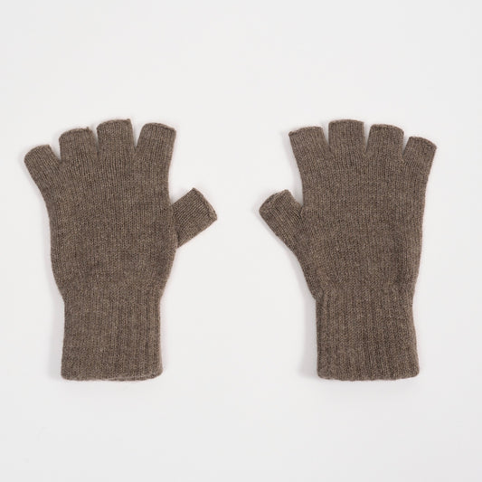 Dark Natural Fingerless Gloves