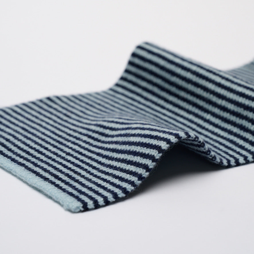 Ice Blue & Navy Limited Edition Cashmere Scarf