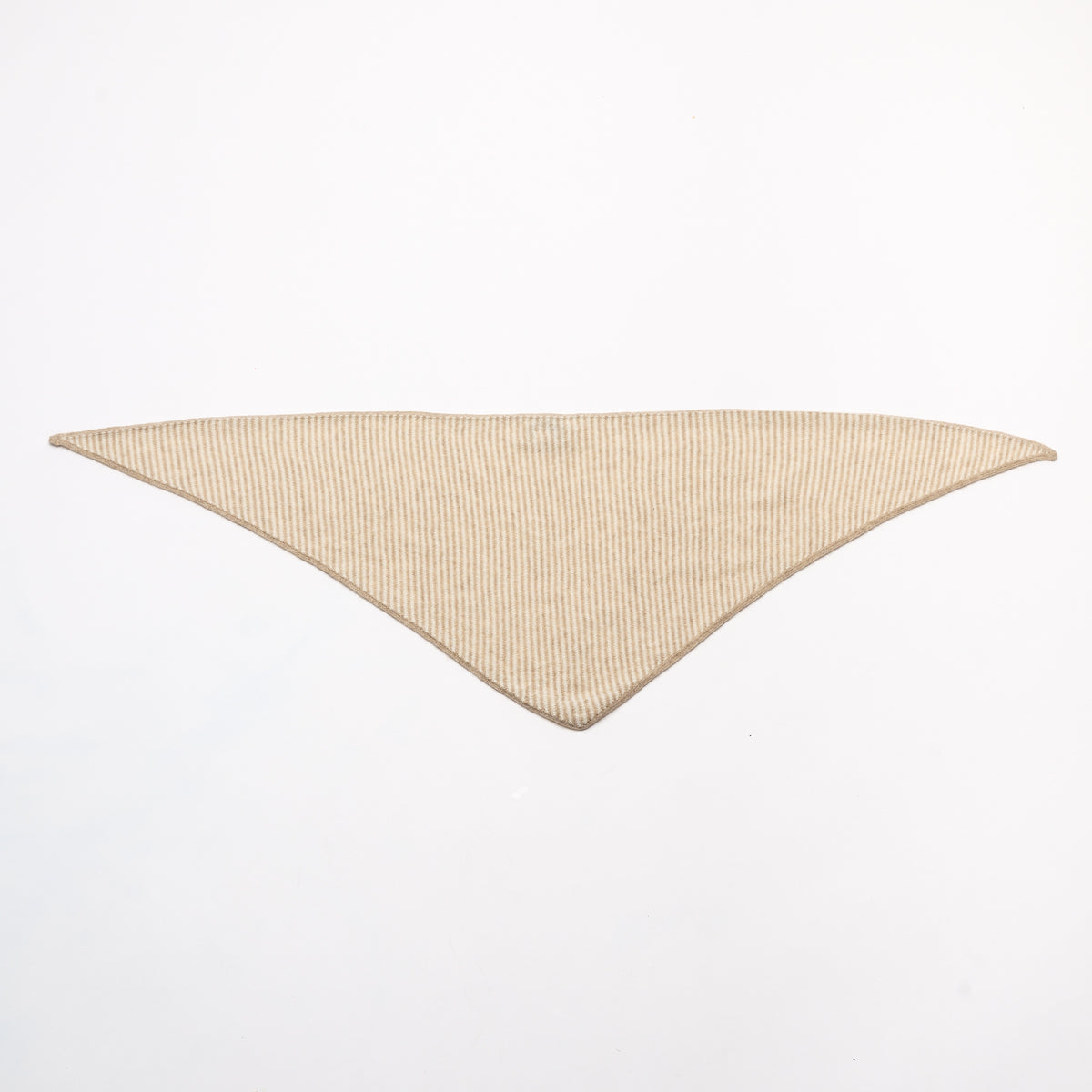 Natural Brown & White Striped Bandana Scarf
