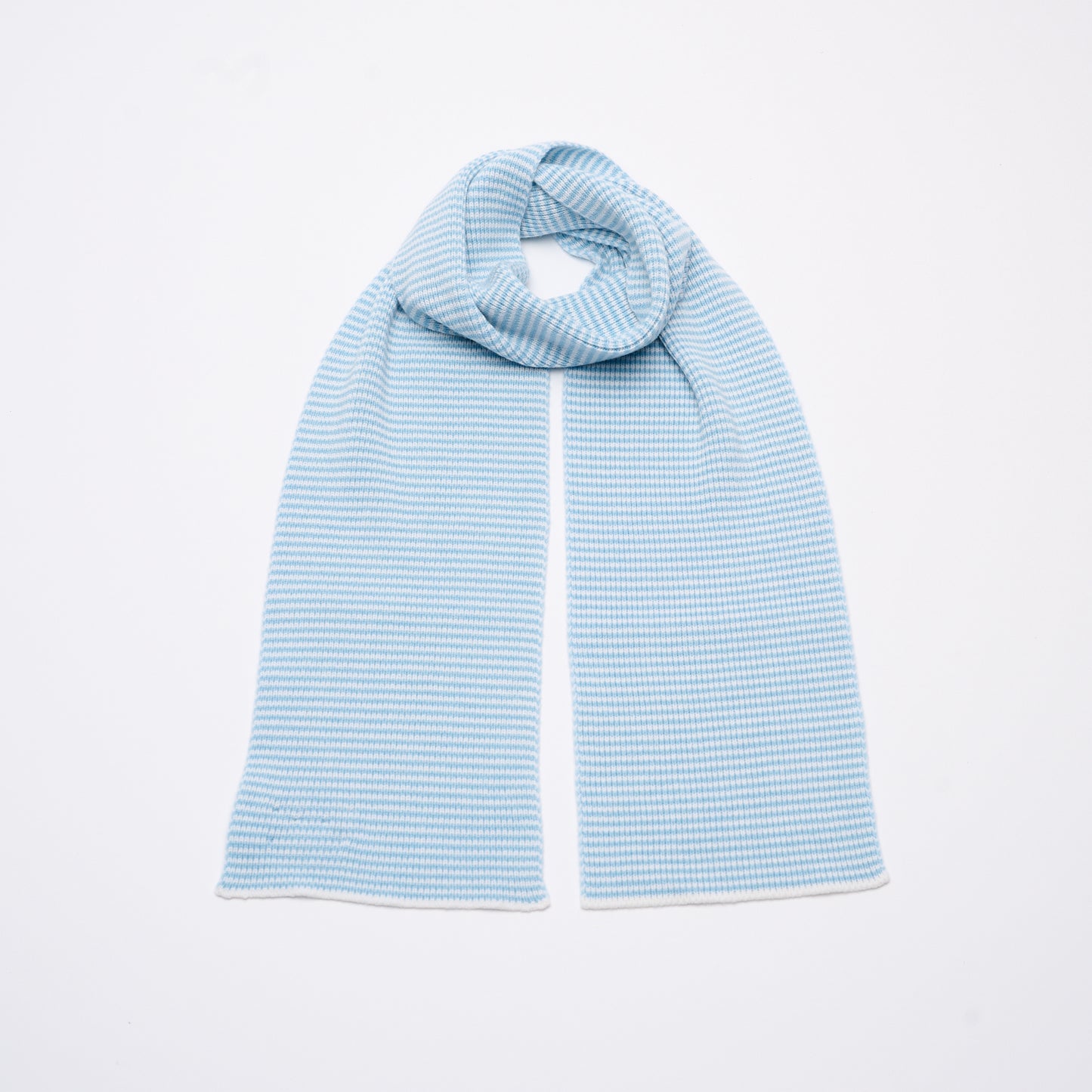 Light Blue & White - Cashmere Scarf