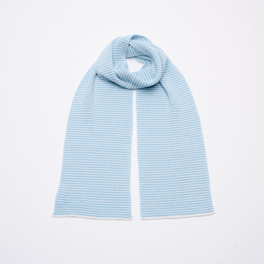 Light Blue & White - Cashmere Scarf