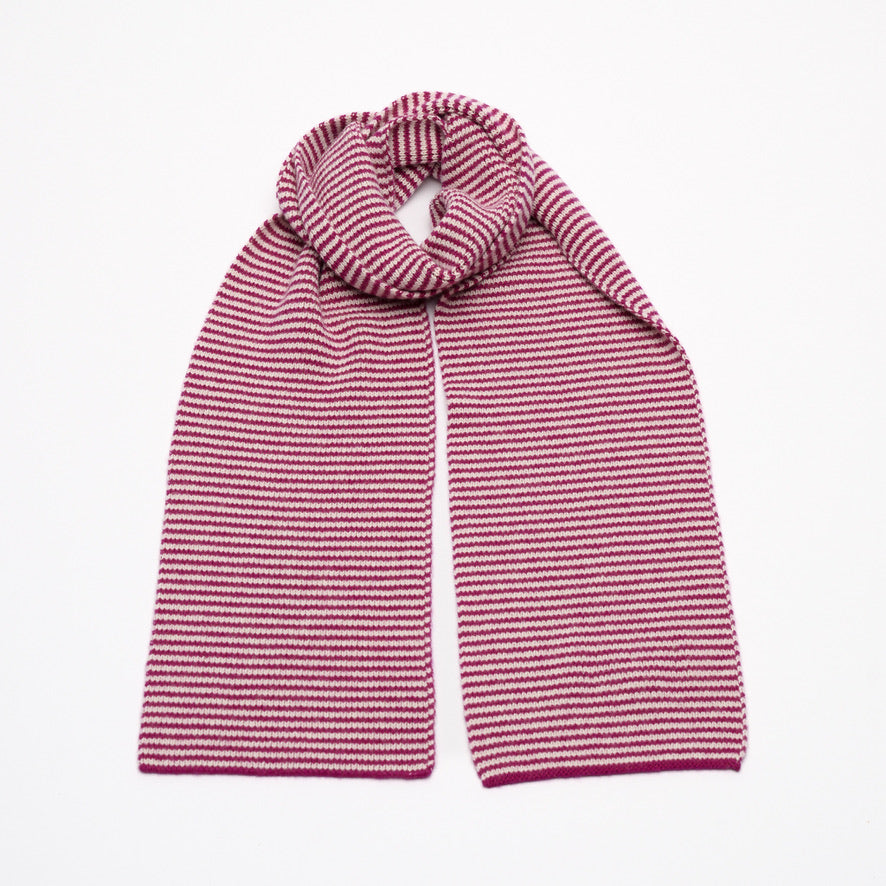 Magenta & White Limited Edition Cashmere Scarf