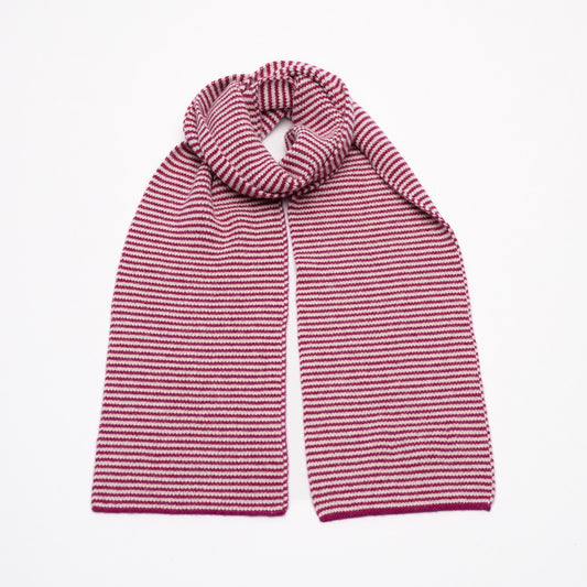 Magenta & White Limited Edition Cashmere Scarf
