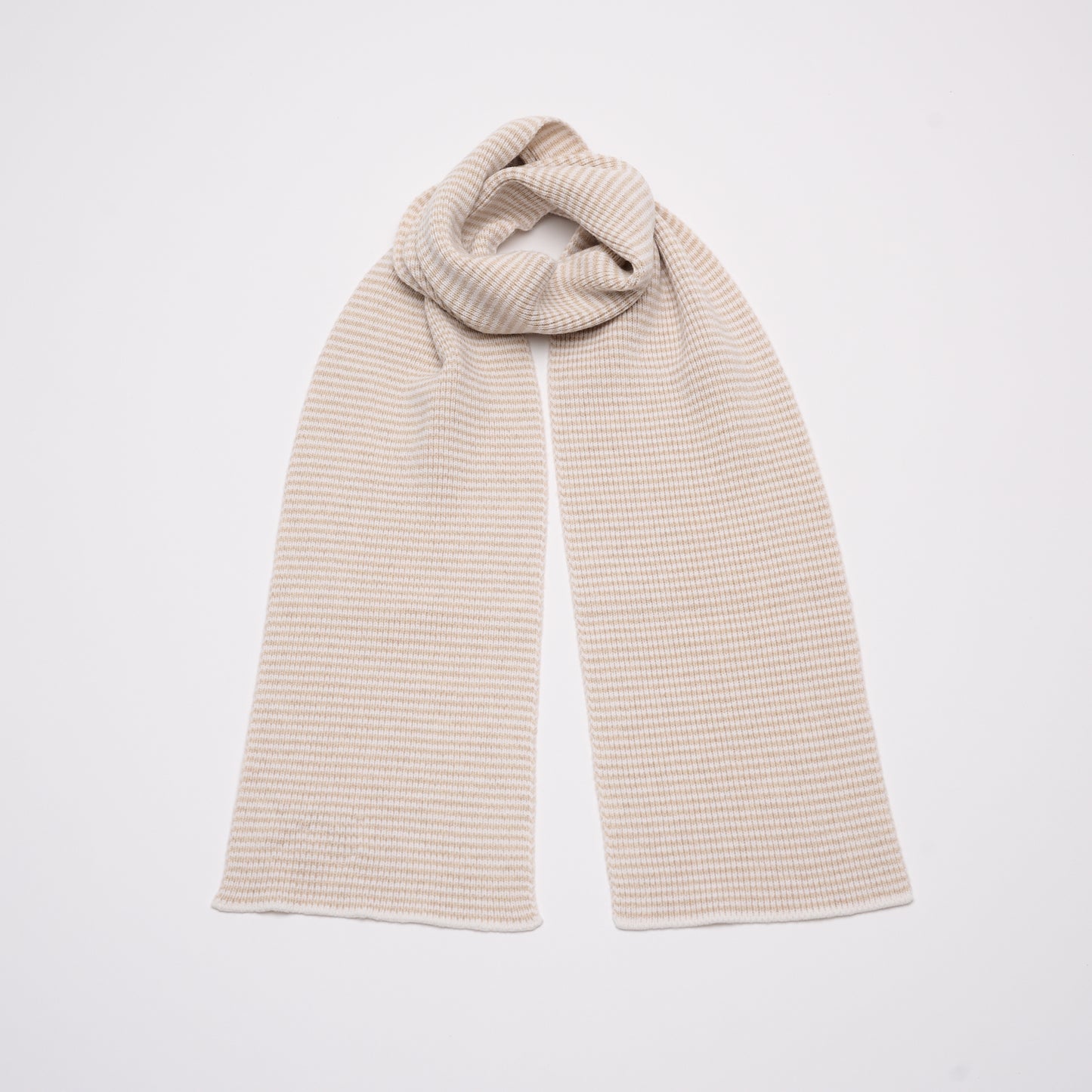 Cappuccino & White - Cashmere Scarf