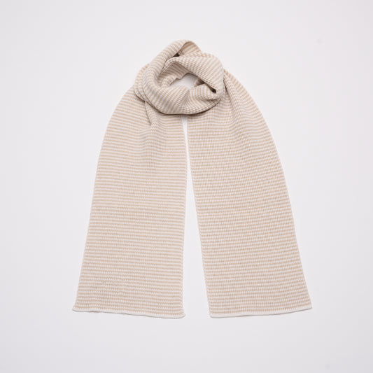 Cappuccino & White - Cashmere Scarf