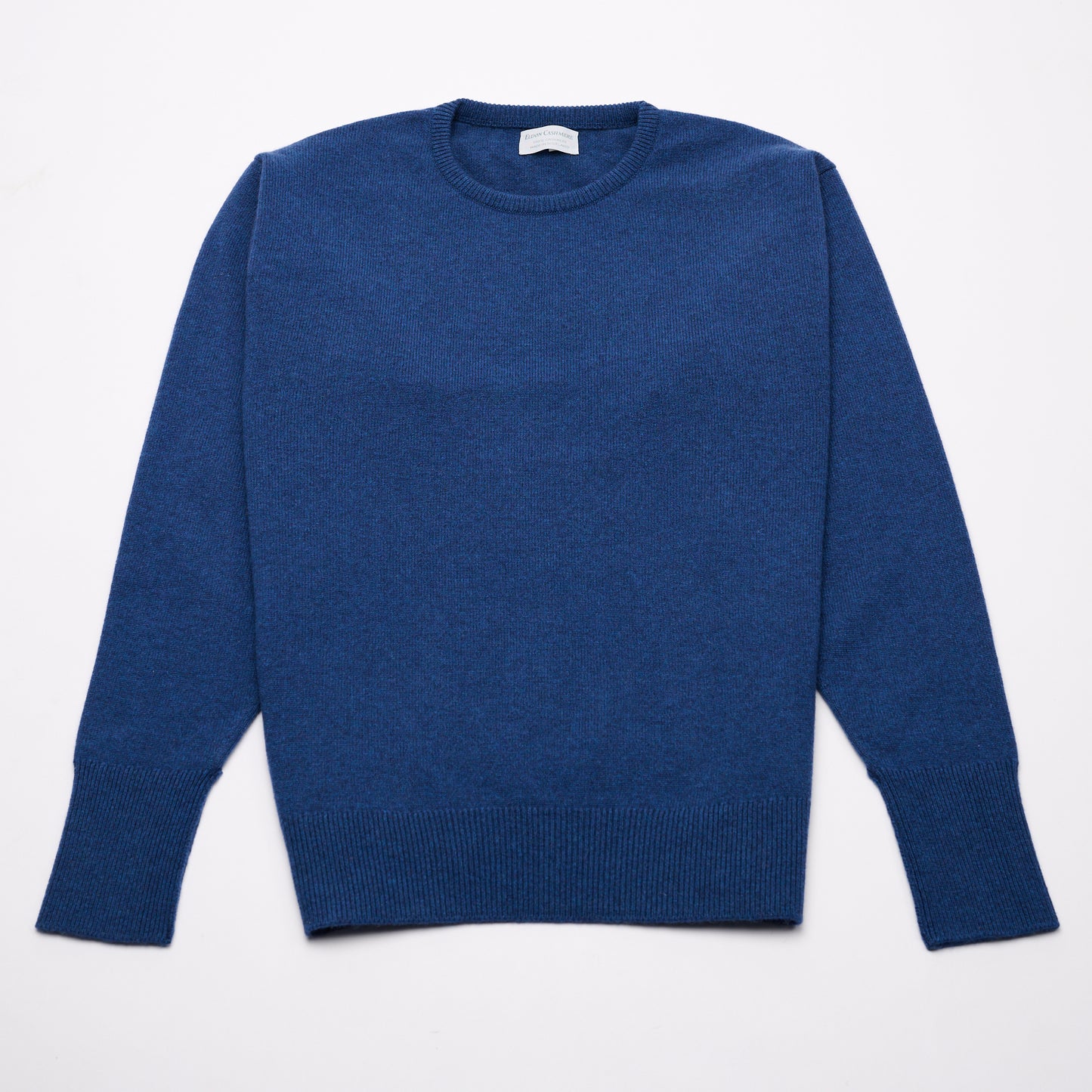 Luxury Classic 4 Ply Crew Neck Jumper - Coby Blue
