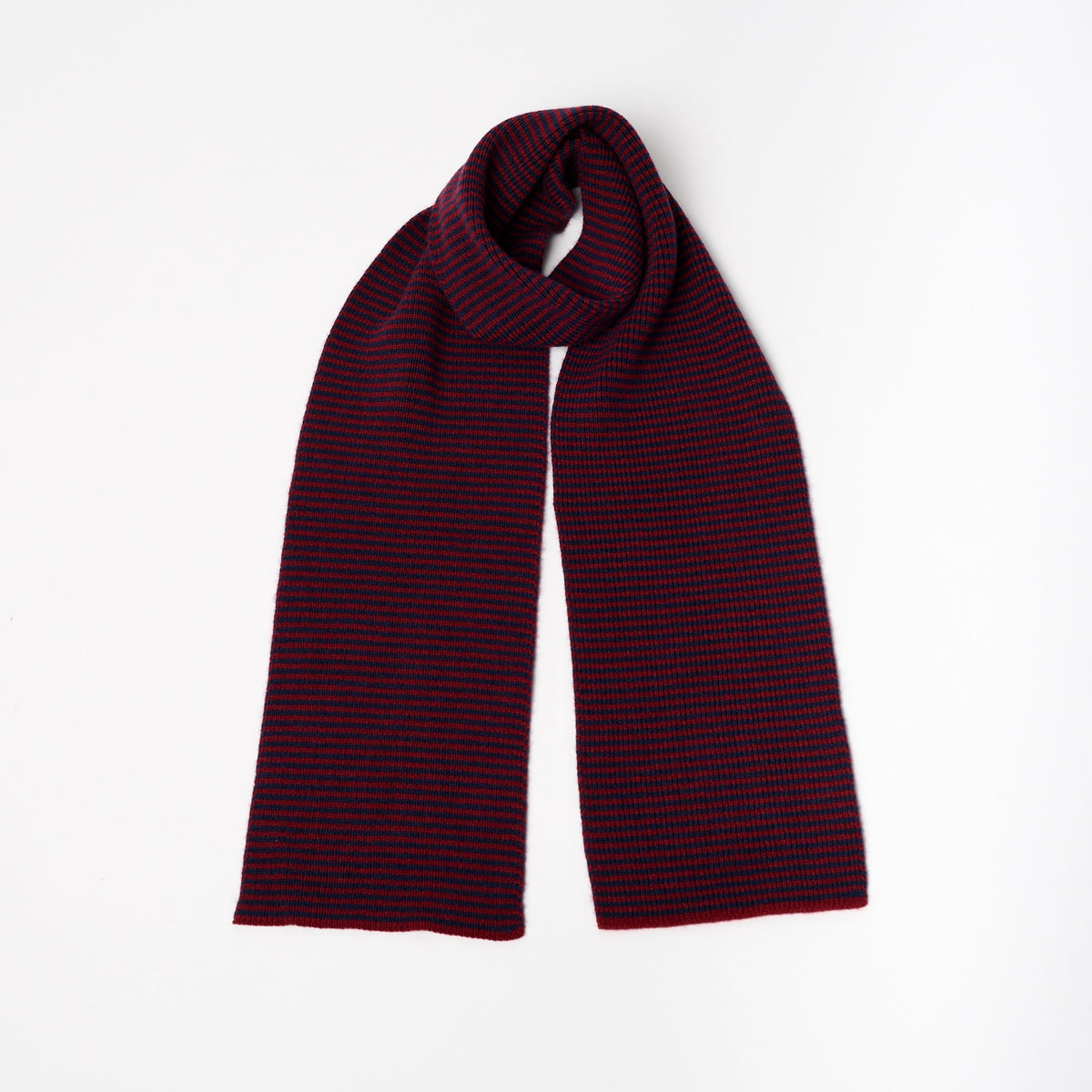 Claret & Navy - Cashmere Scarf