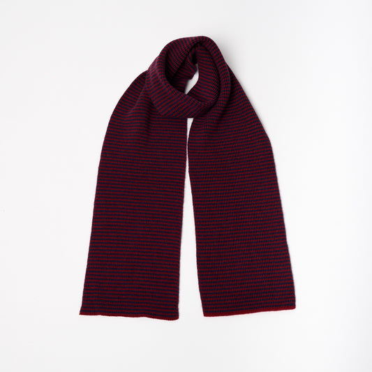 Claret & Navy - Cashmere Scarf
