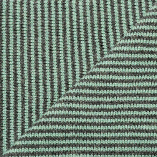 Soft Mint Green & Grey Limited Edition Cashmere Scarf