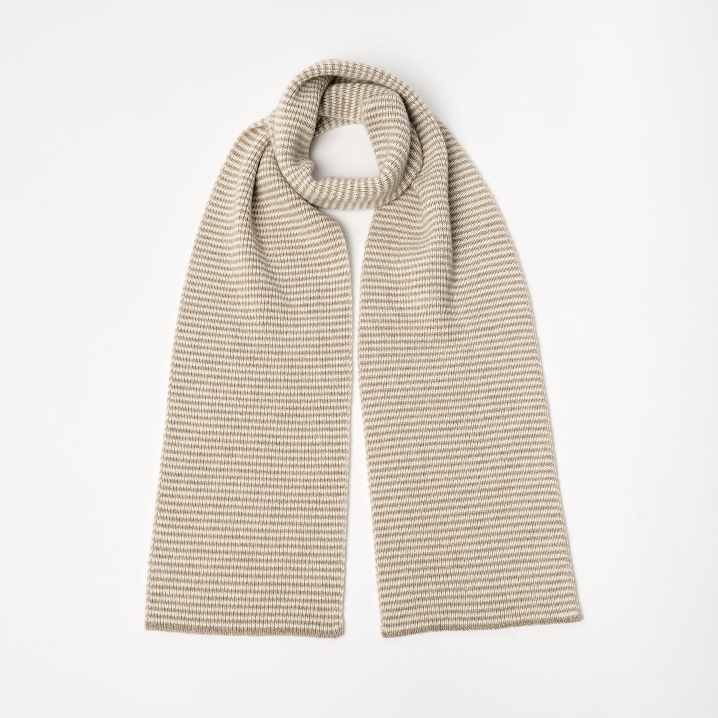 Natural Brown & Cream - Cashmere Scarf