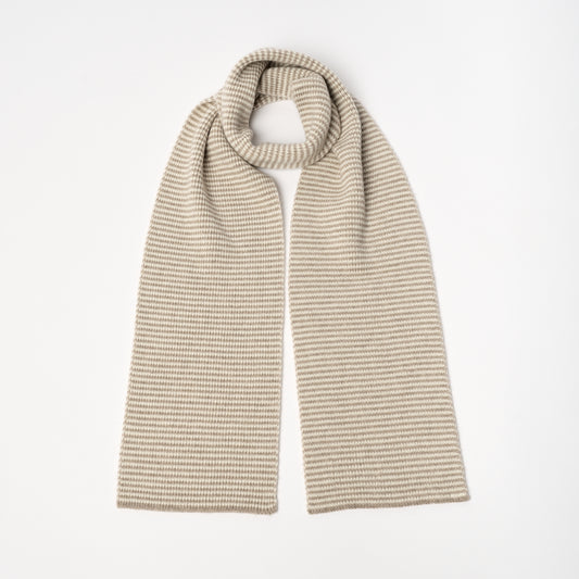 Natural Brown & Cream - Cashmere Scarf