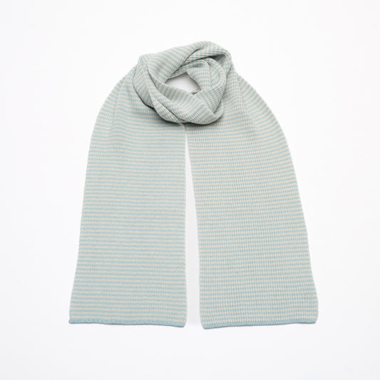 Soft Blue & Cream Limited Edition Cashmere Scarf