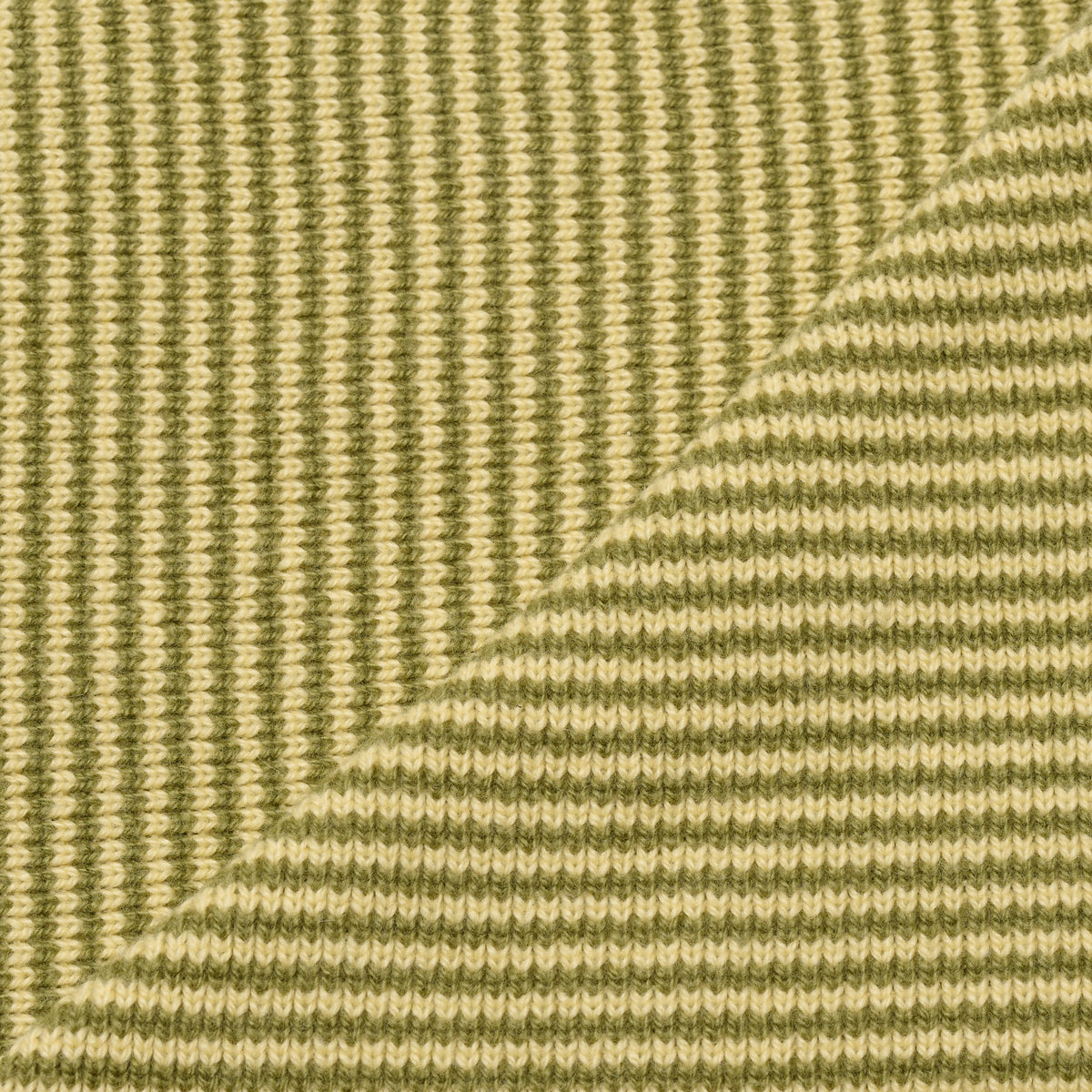 Soft Lemon & Moss Green Limited Edition Cashmere Scarf