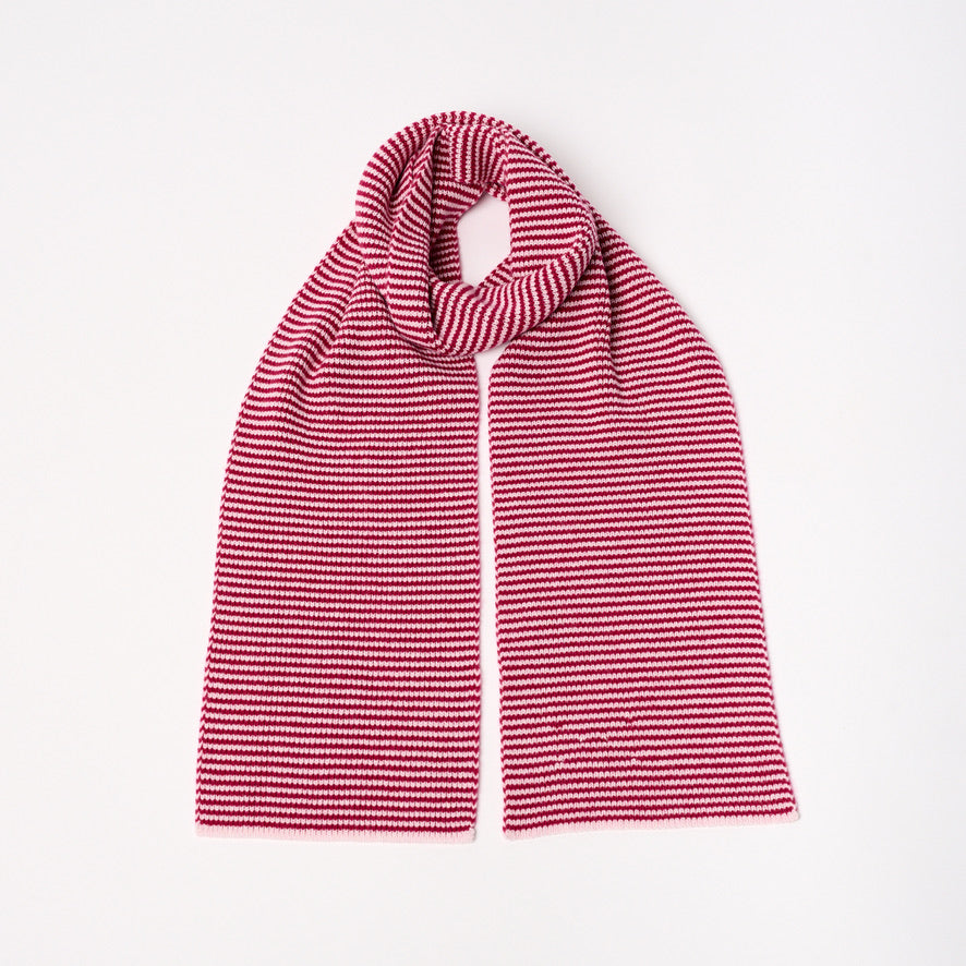 Red & Soft Petal Pink - Cashmere Scarf