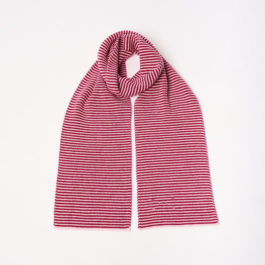 Red & Soft Petal Pink - Cashmere Scarf