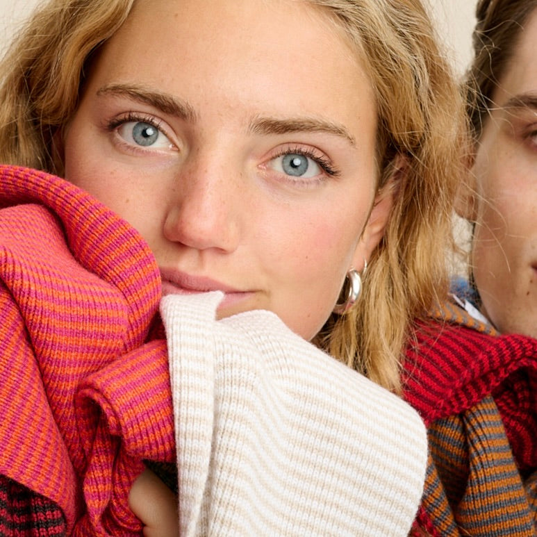 Cappuccino & White - Cashmere Scarf
