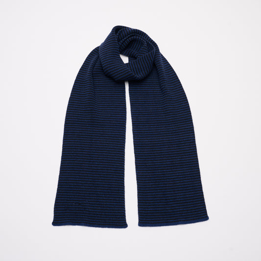 Navy Blue & Black - Cashmere Scarf