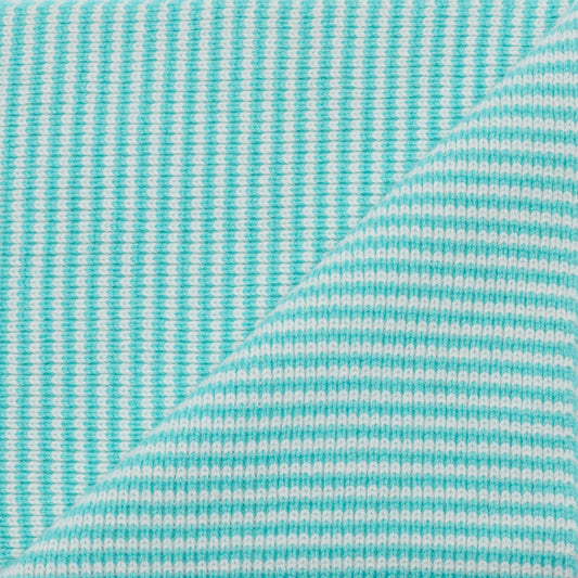 Aqua & White - Cashmere Scarf
