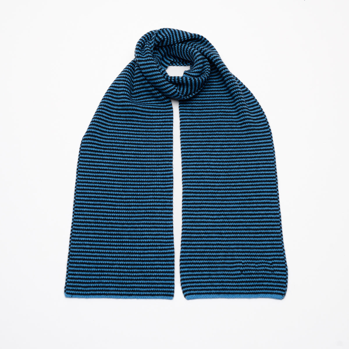 Blue & Navy Striped Limited Edition Cashmere Scarf