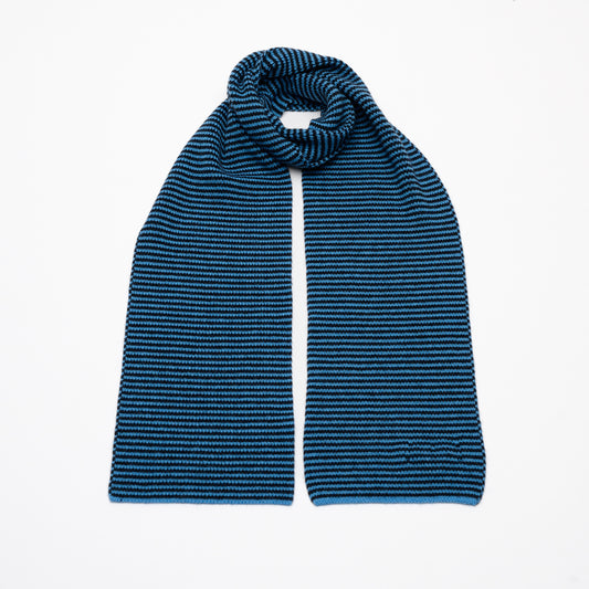 Blue & Black Striped Limited Edition Cashmere Scarf