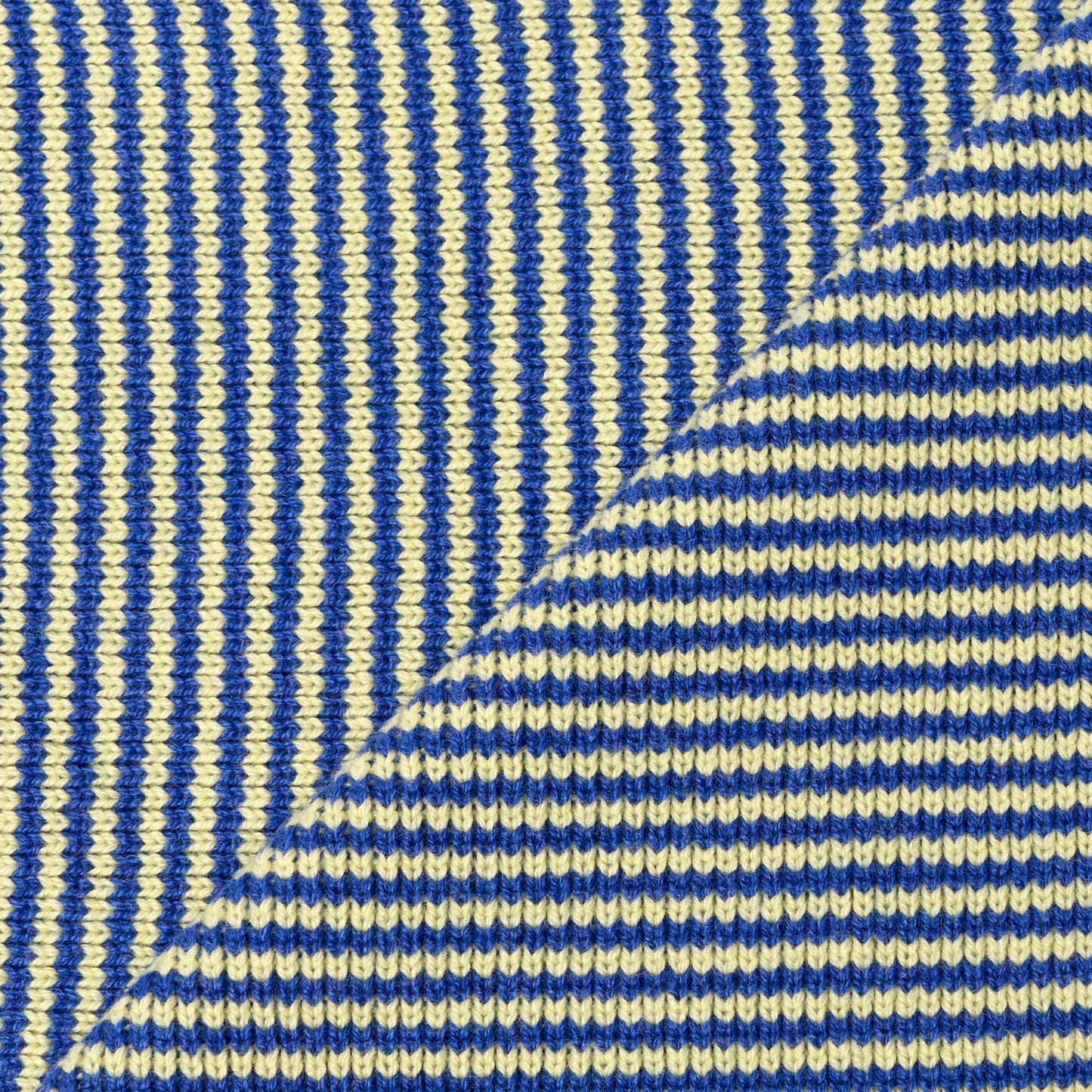 Indigo Blue & Soft Lemon - Cashmere Scarf