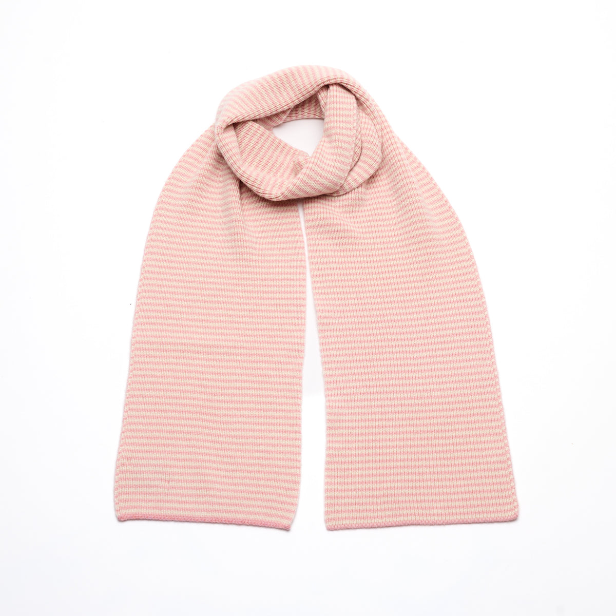 Soft Pink & Cream Limited Edition Cashmere Scarf